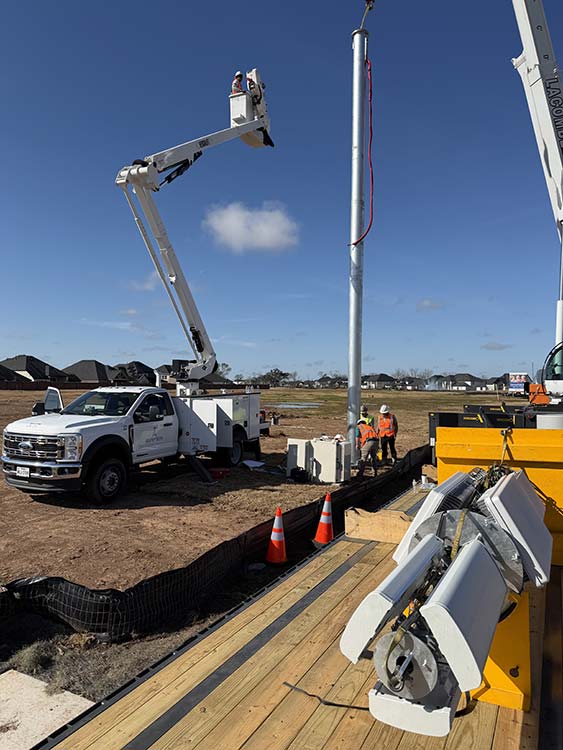 Small Mid Cell Tower installation